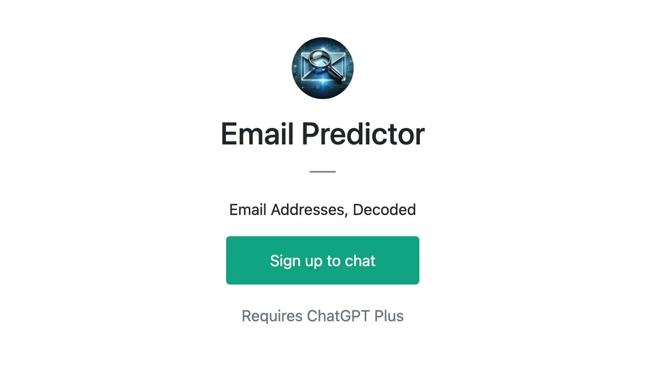 Email Predictor Screenshot