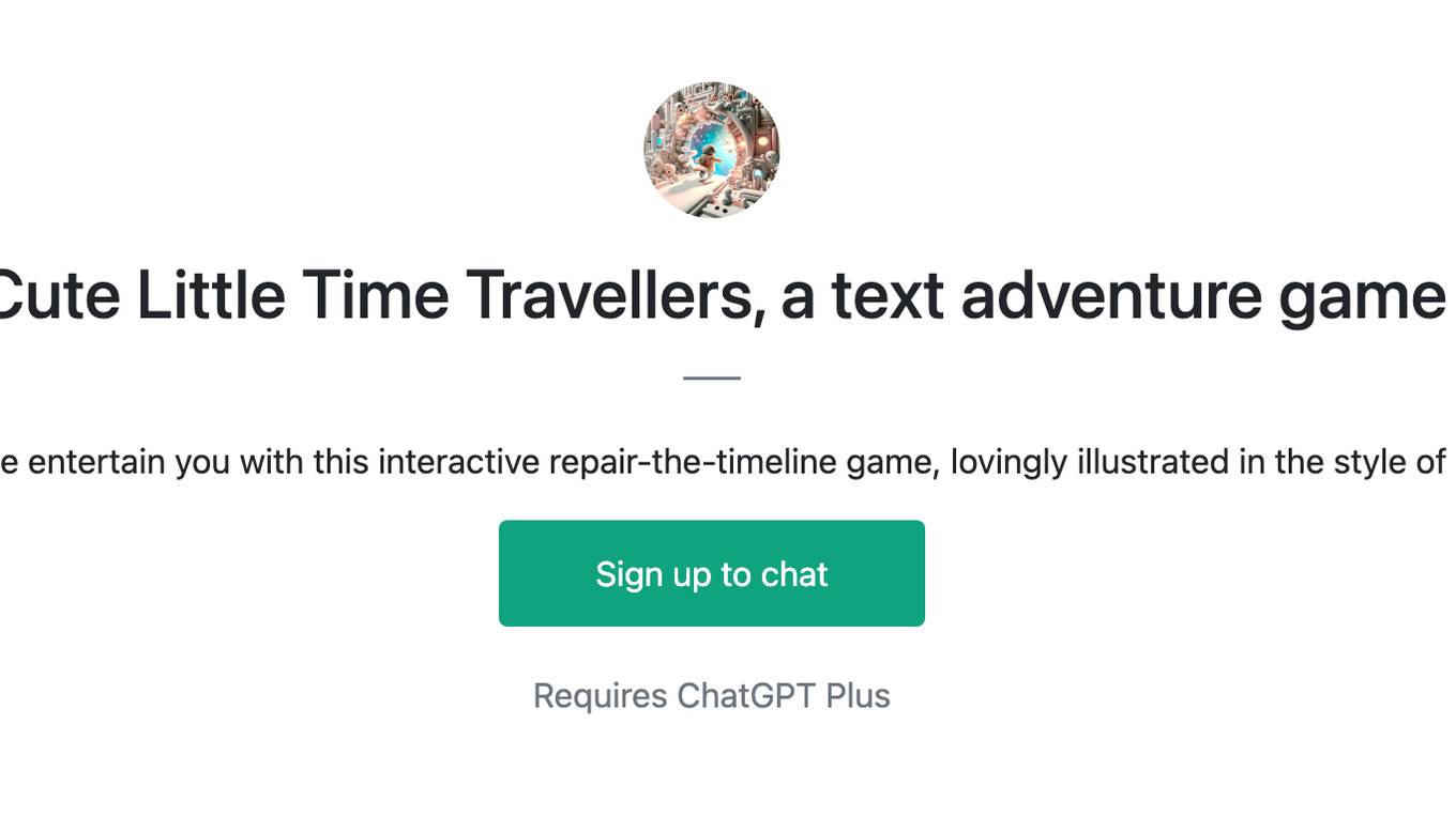 Cute Little Time Travellers, a text adventure game Screenshot