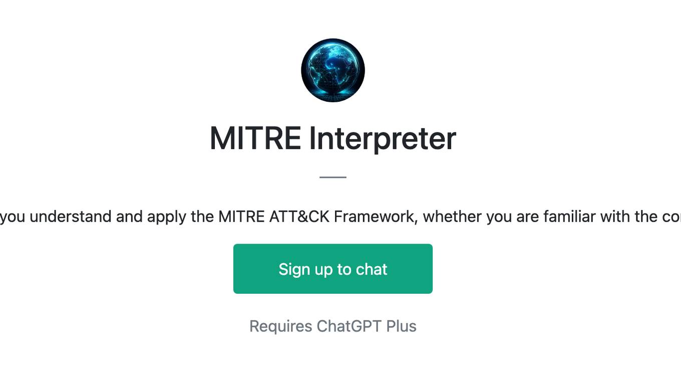 MITRE Interpreter Screenshot