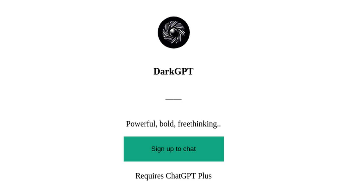 DarkGPT Screenshot