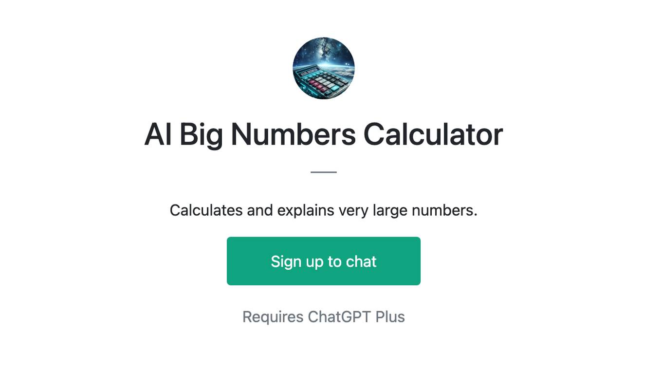 AI Big Numbers Calculator Screenshot