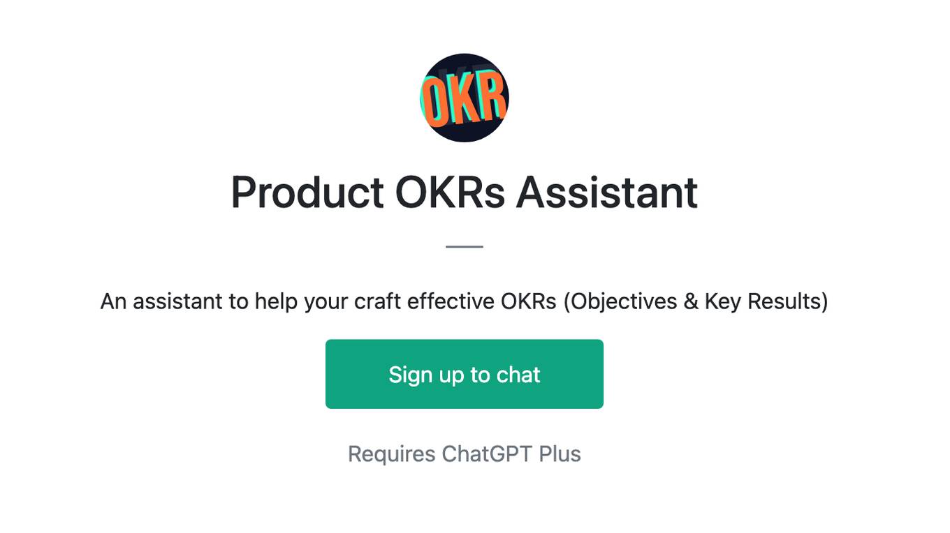 Product OKRs Assistant Screenshot