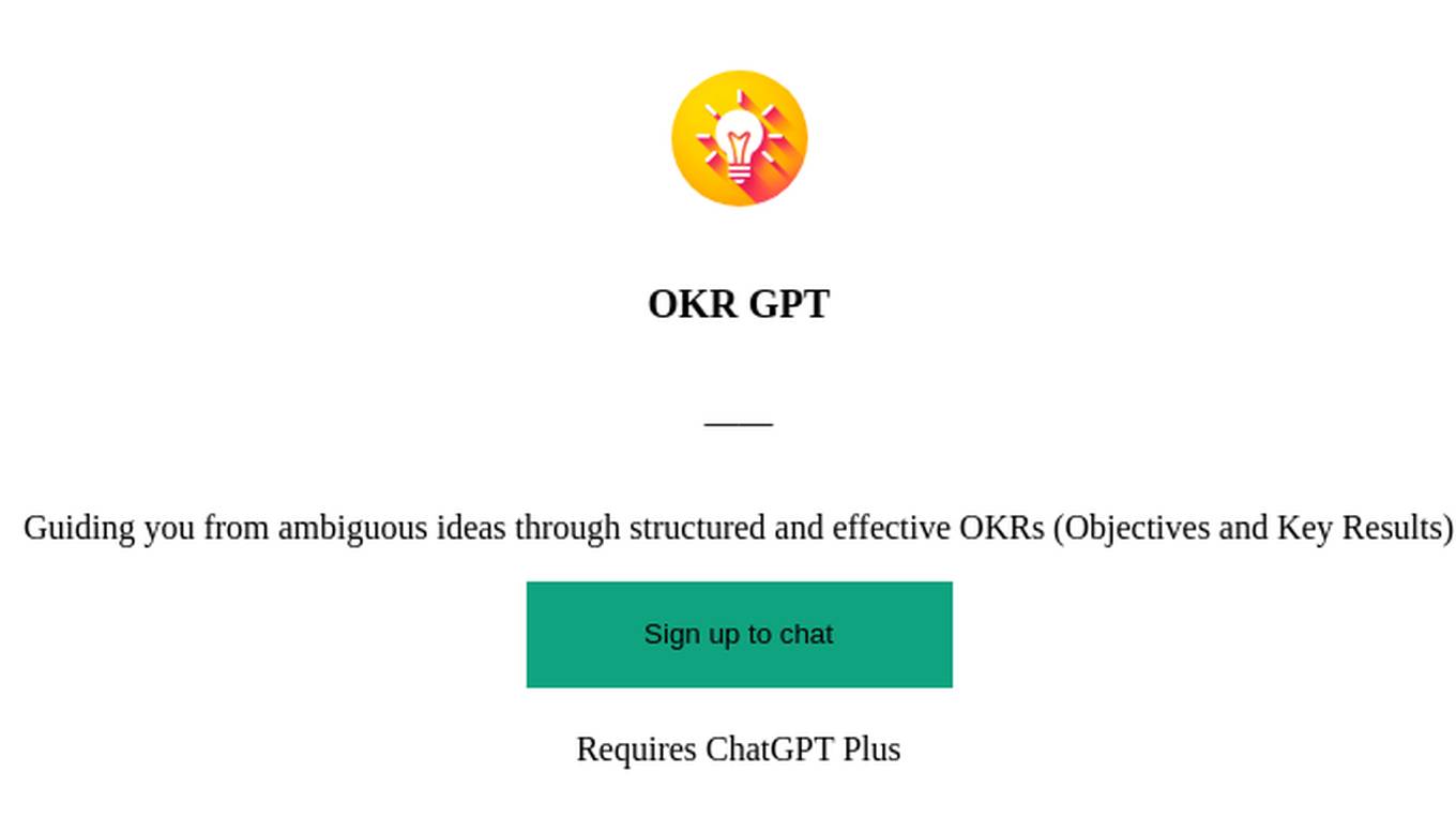 OKR GPT Screenshot