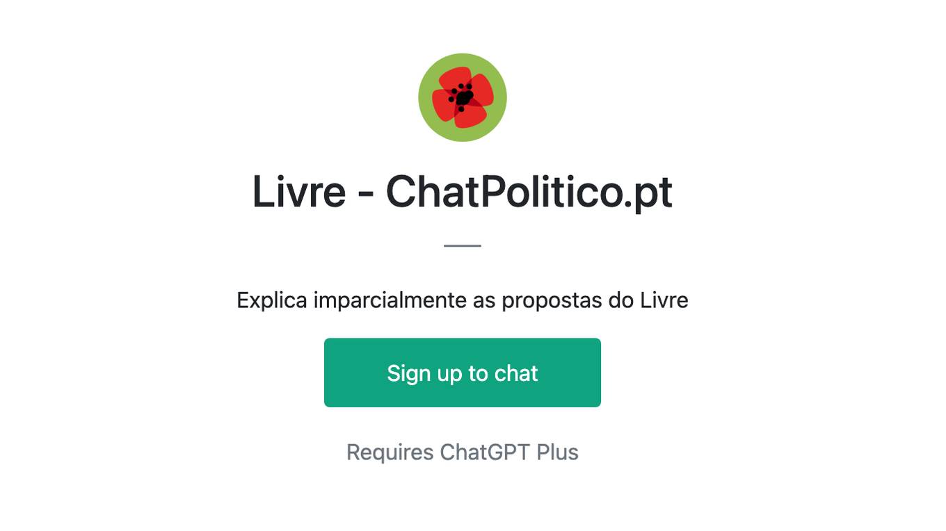 Livre - ChatPolitico.pt Screenshot