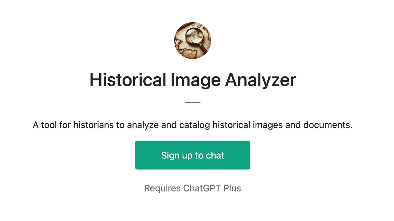 Historical Image Analyzer Screenshot