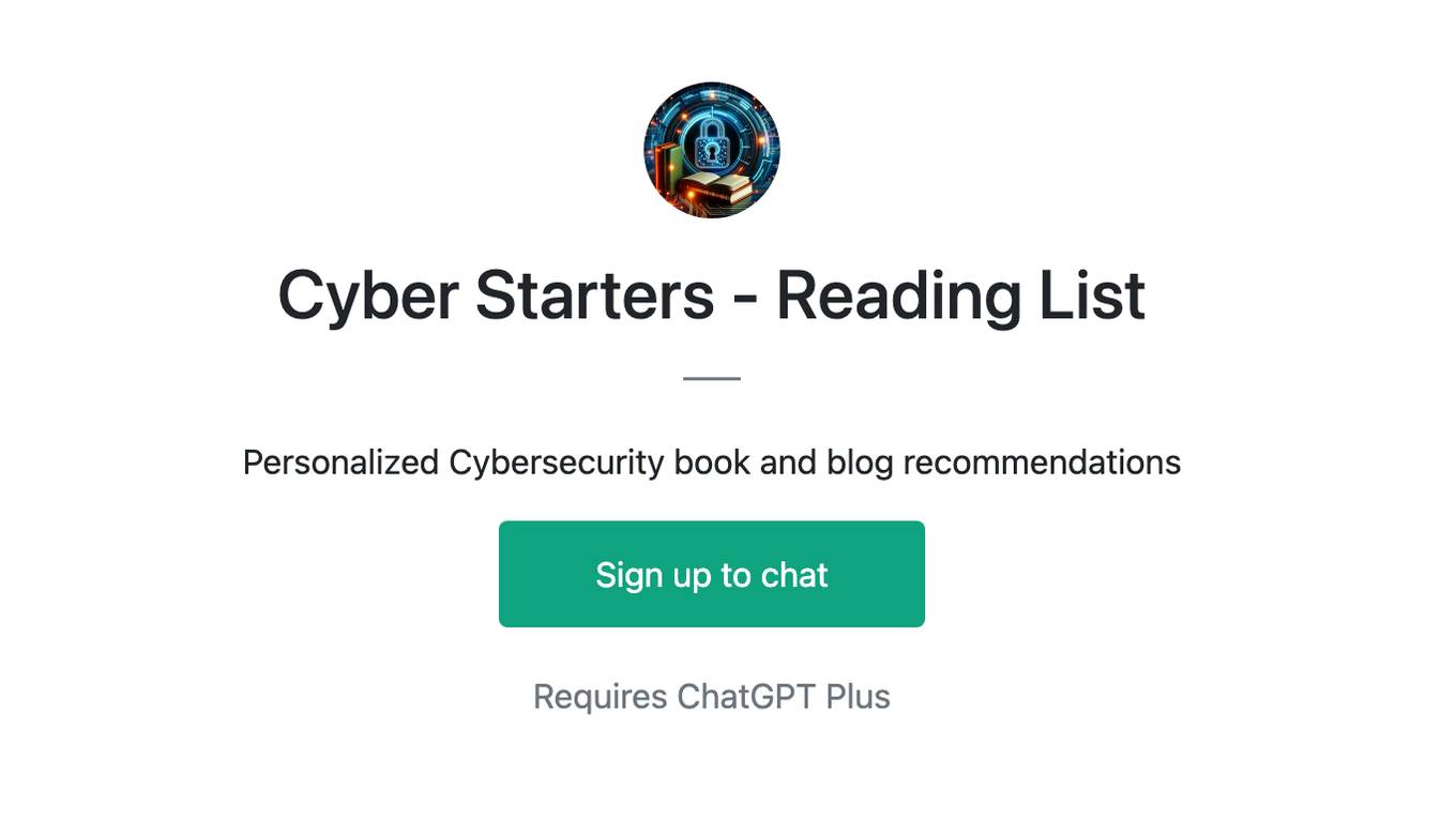 Cyber Starters - Reading List Screenshot