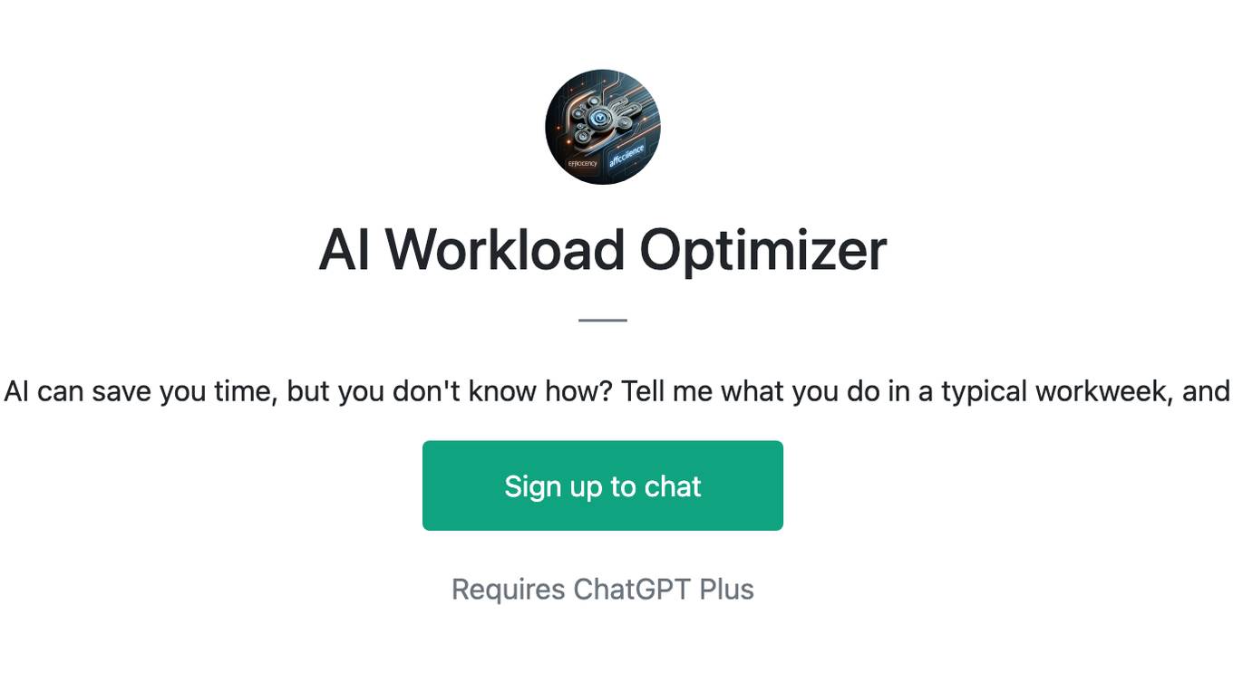 AI Workload Optimizer Screenshot