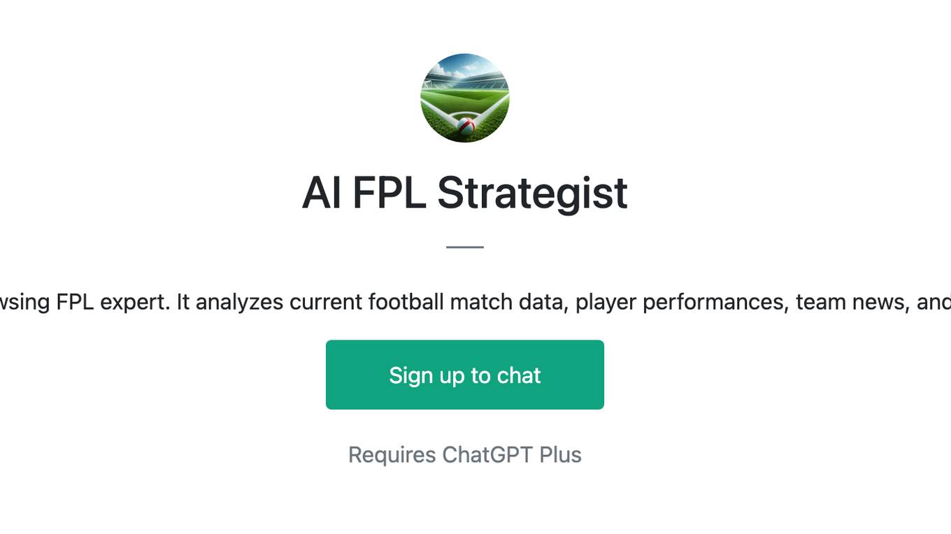 AI FPL Strategist Screenshot