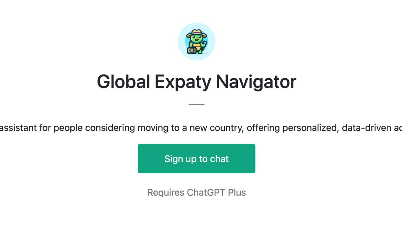 Global Expaty Navigator Screenshot