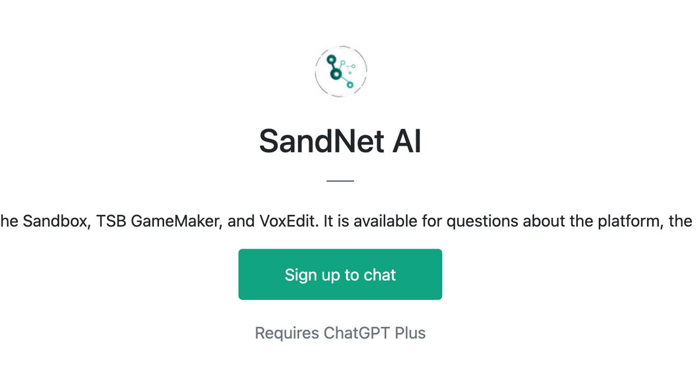 SandNet AI Screenshot