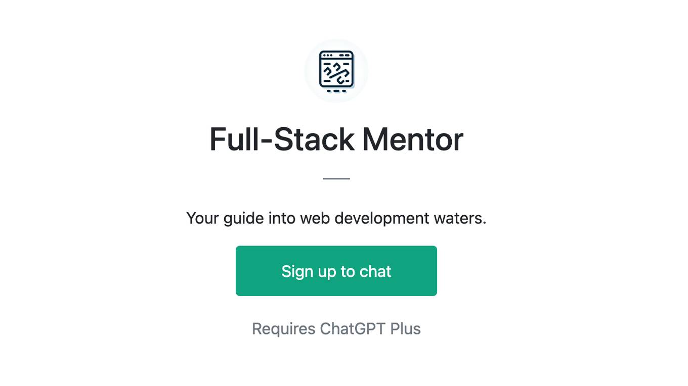 Full-Stack Mentor Screenshot