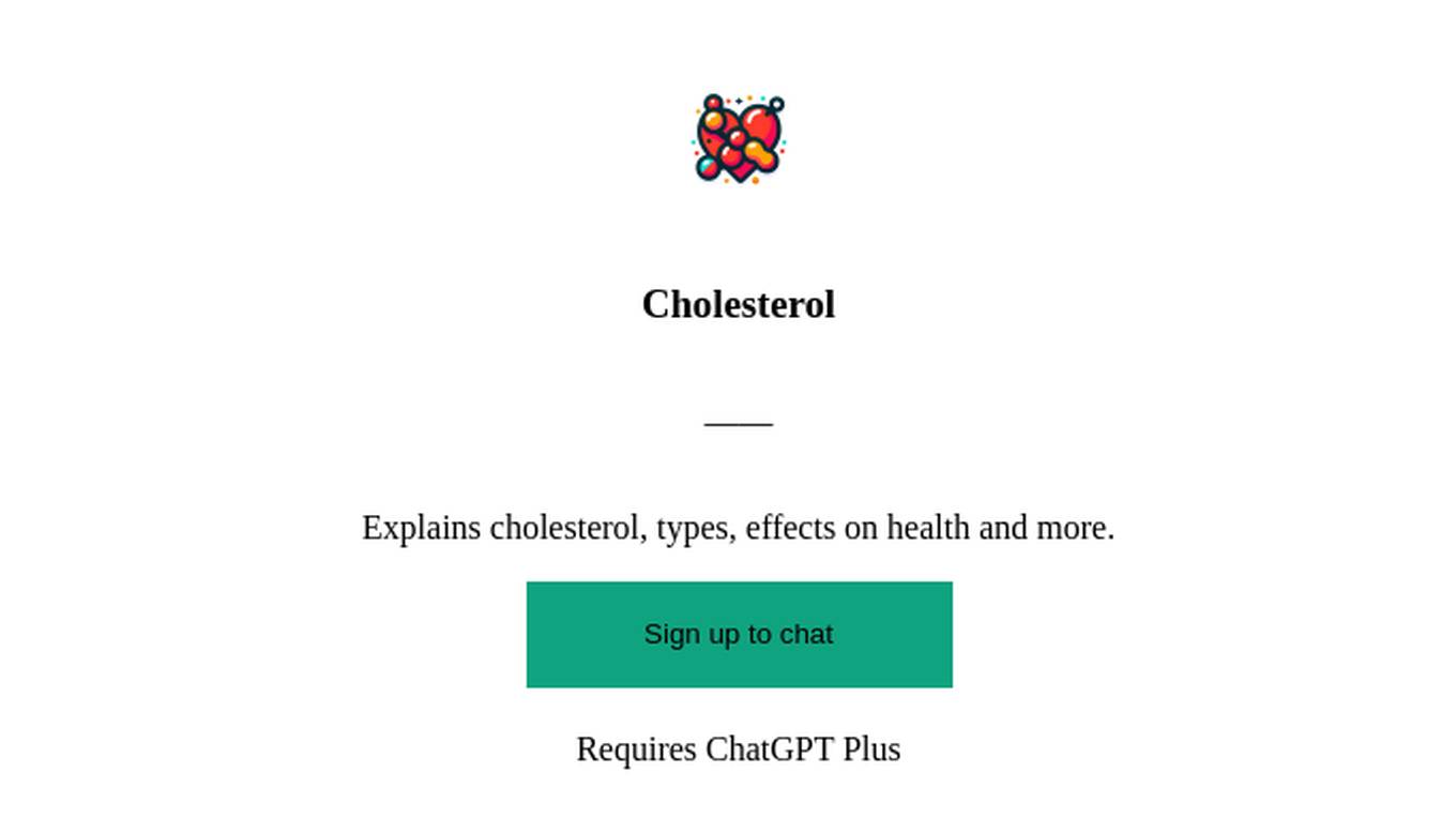 Cholesterol Screenshot