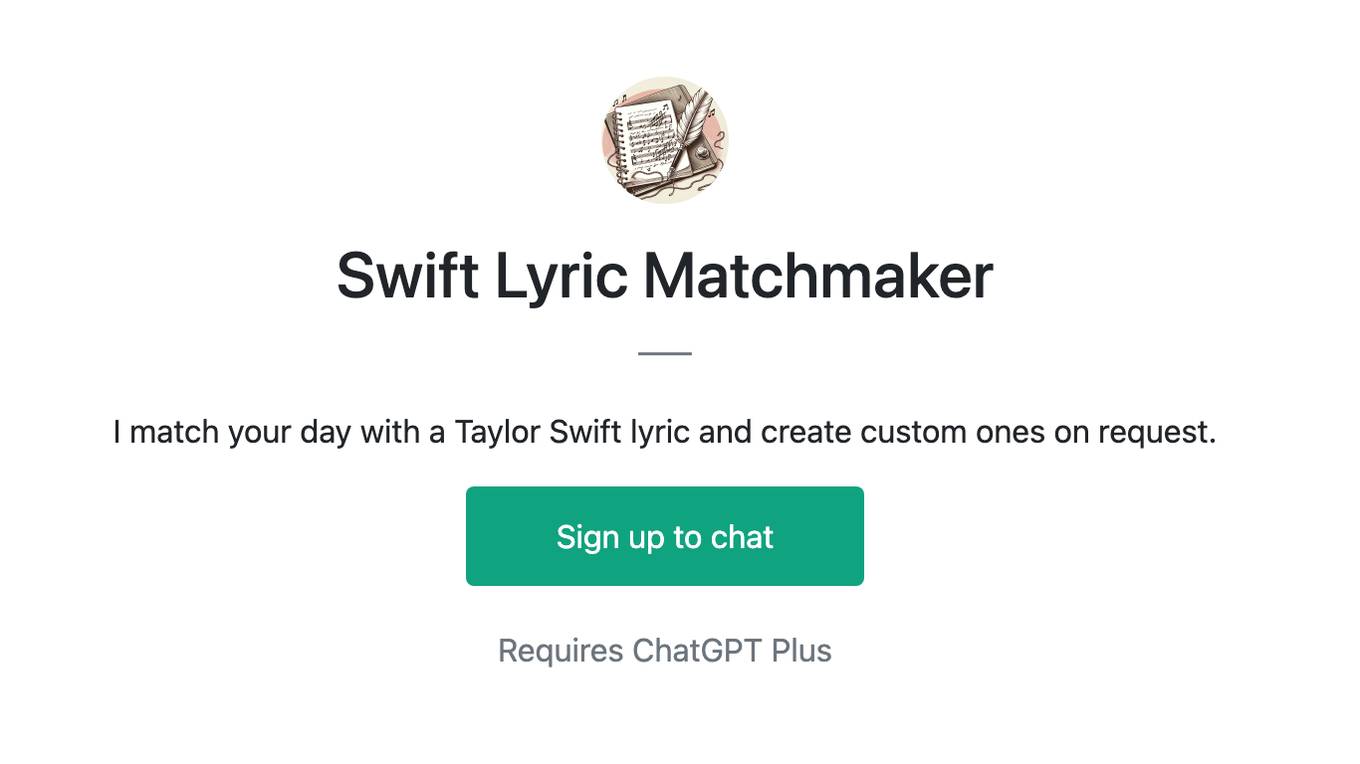 Swift Lyric Matchmaker Screenshot