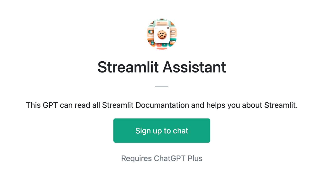 Streamlit Assistant Screenshot