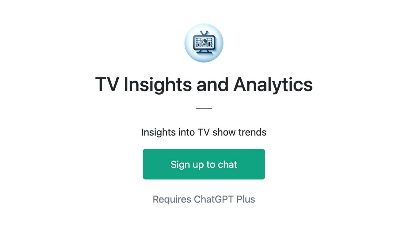 TV Insights and Analytics Screenshot