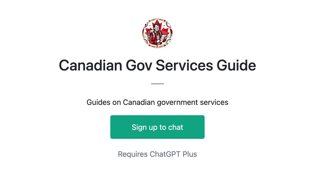 Canadian Gov Services Guide Screenshot