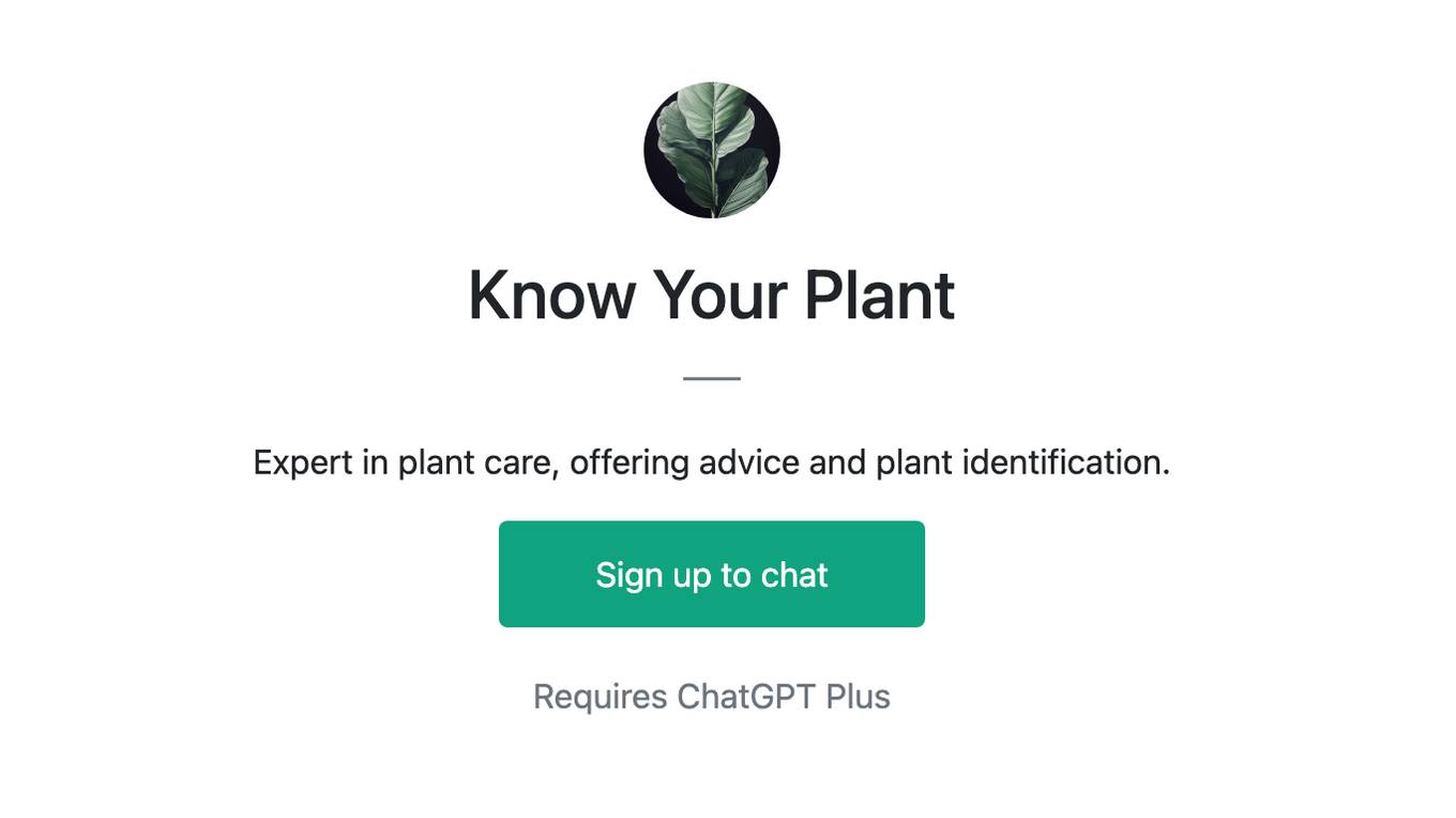 Know Your Plant Screenshot