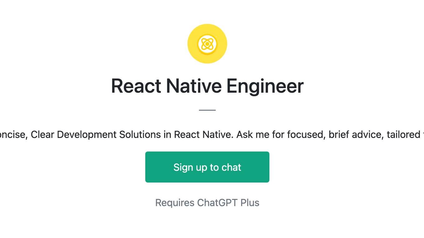 React Native Engineer Screenshot