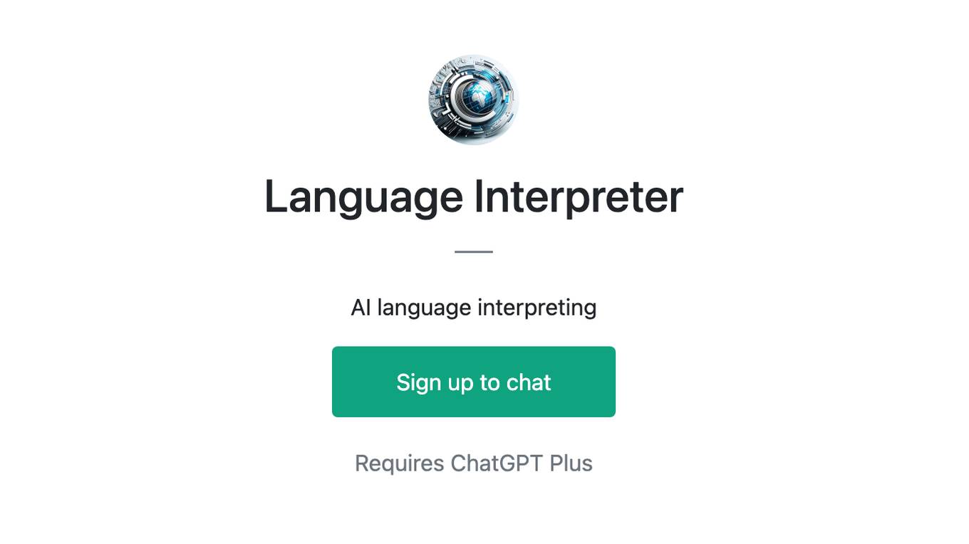 Language Interpreter Screenshot