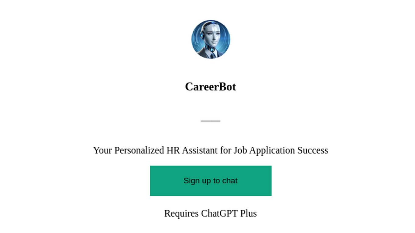 CareerBot Screenshot