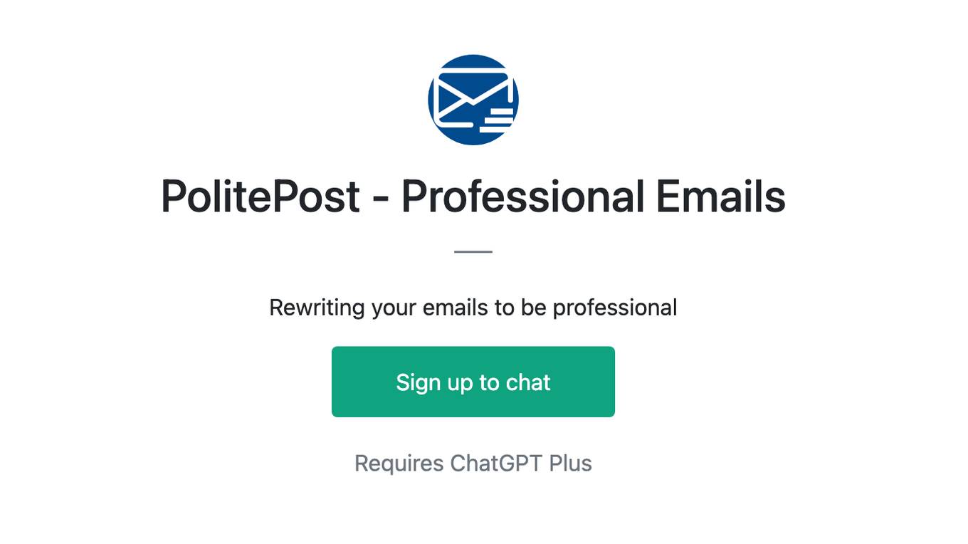 PolitePost - Professional Emails Screenshot