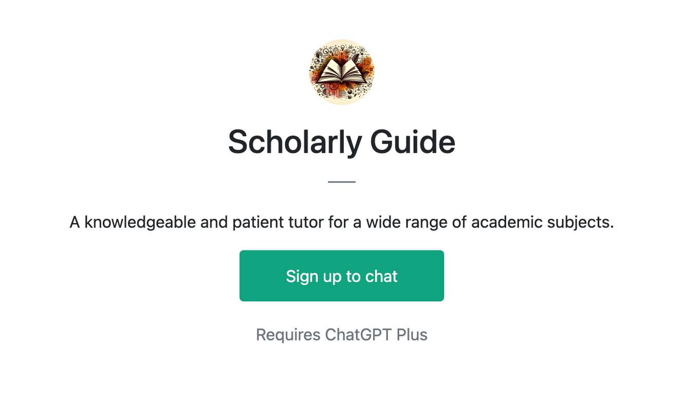 Scholarly Guide Screenshot