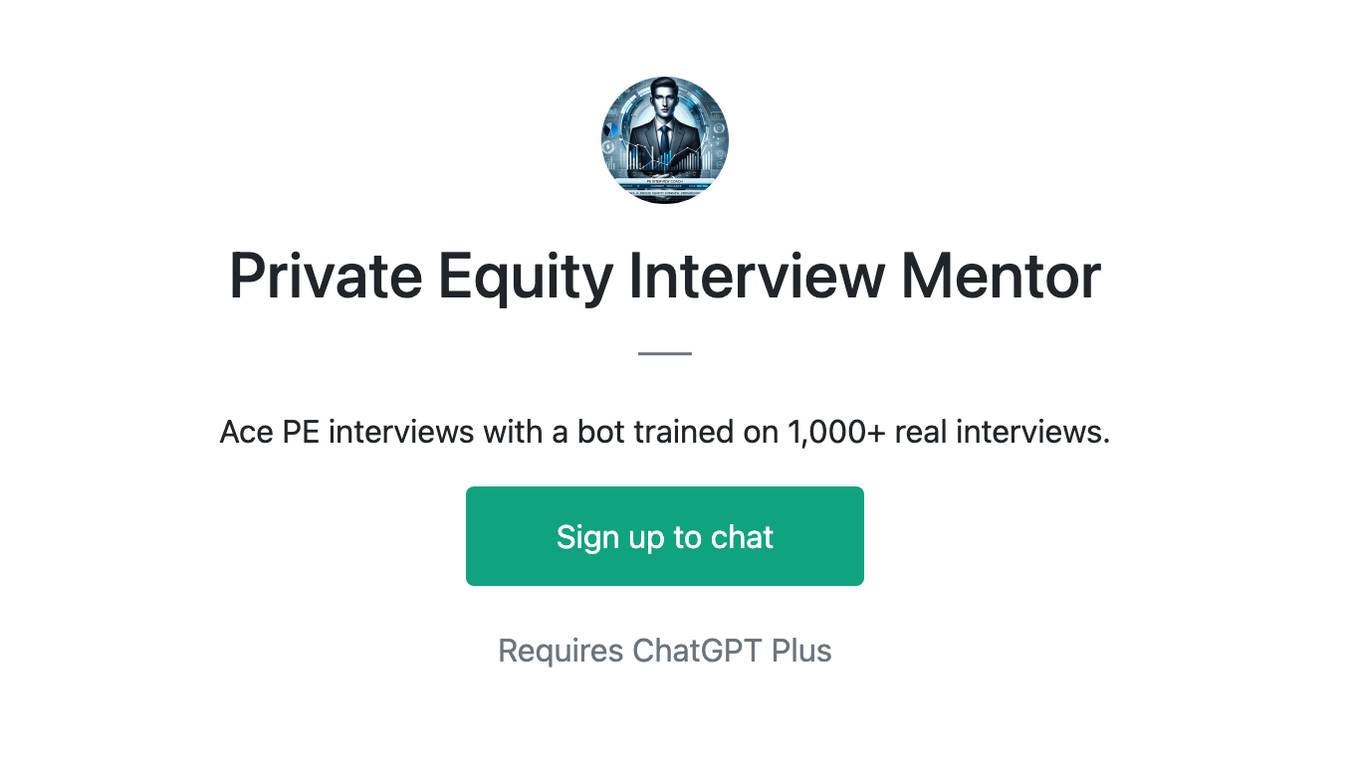 Private Equity Interview Mentor Screenshot