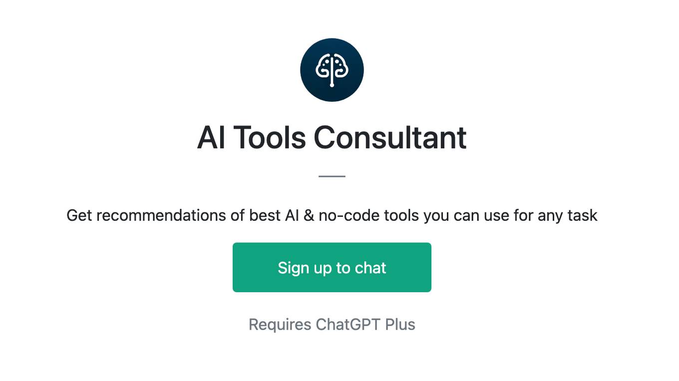 AI Tools Consultant Screenshot