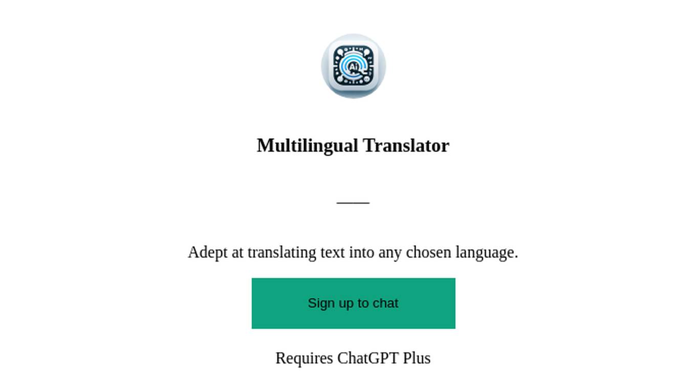 Multilingual Translator Screenshot