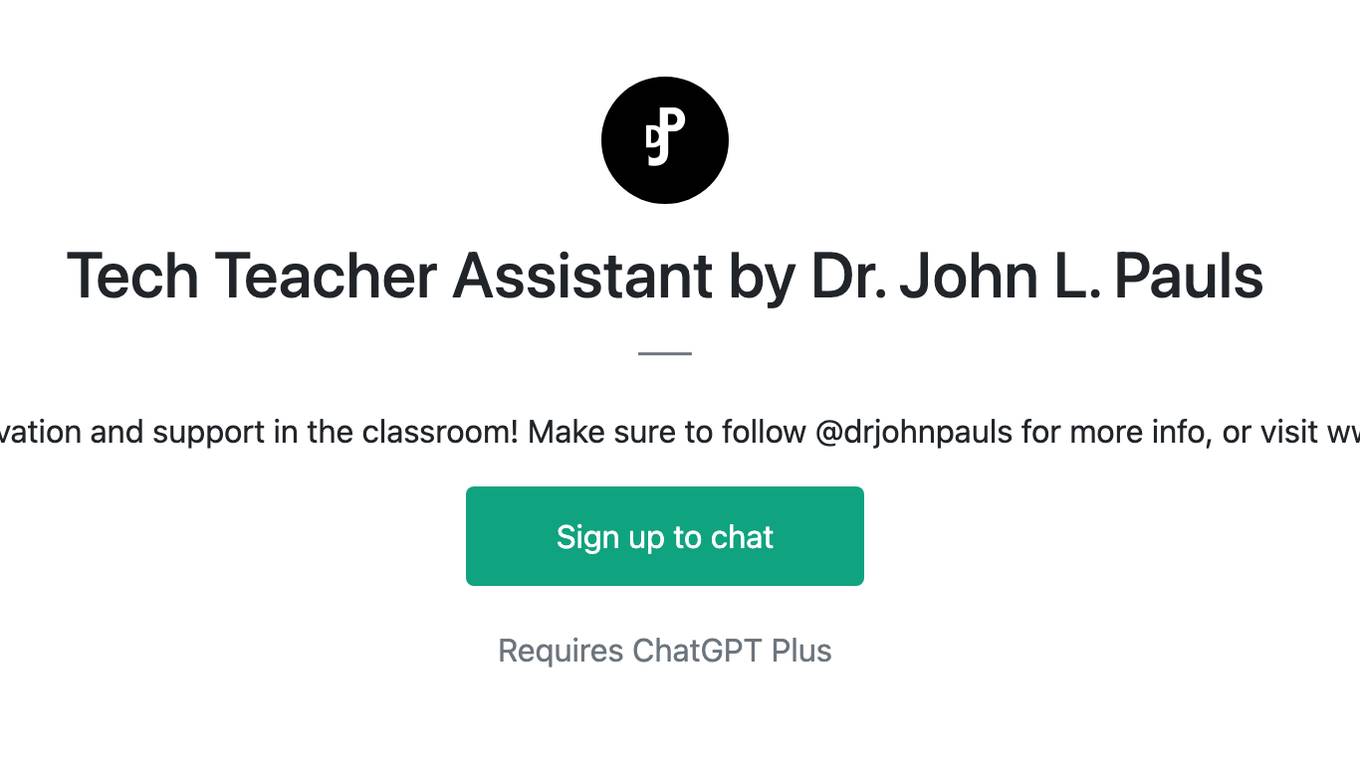 Tech Teacher Assistant by Dr. John L. Pauls Screenshot