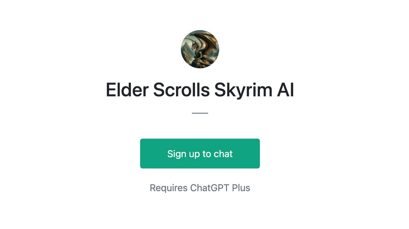 Elder Scrolls Skyrim AI Screenshot