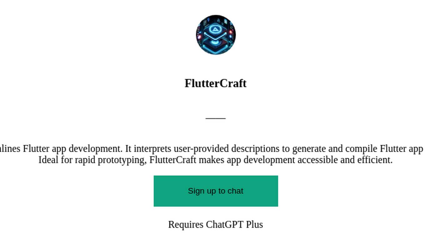 FlutterCraft Screenshot