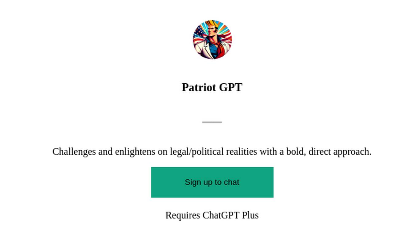 Patriot GPT Screenshot