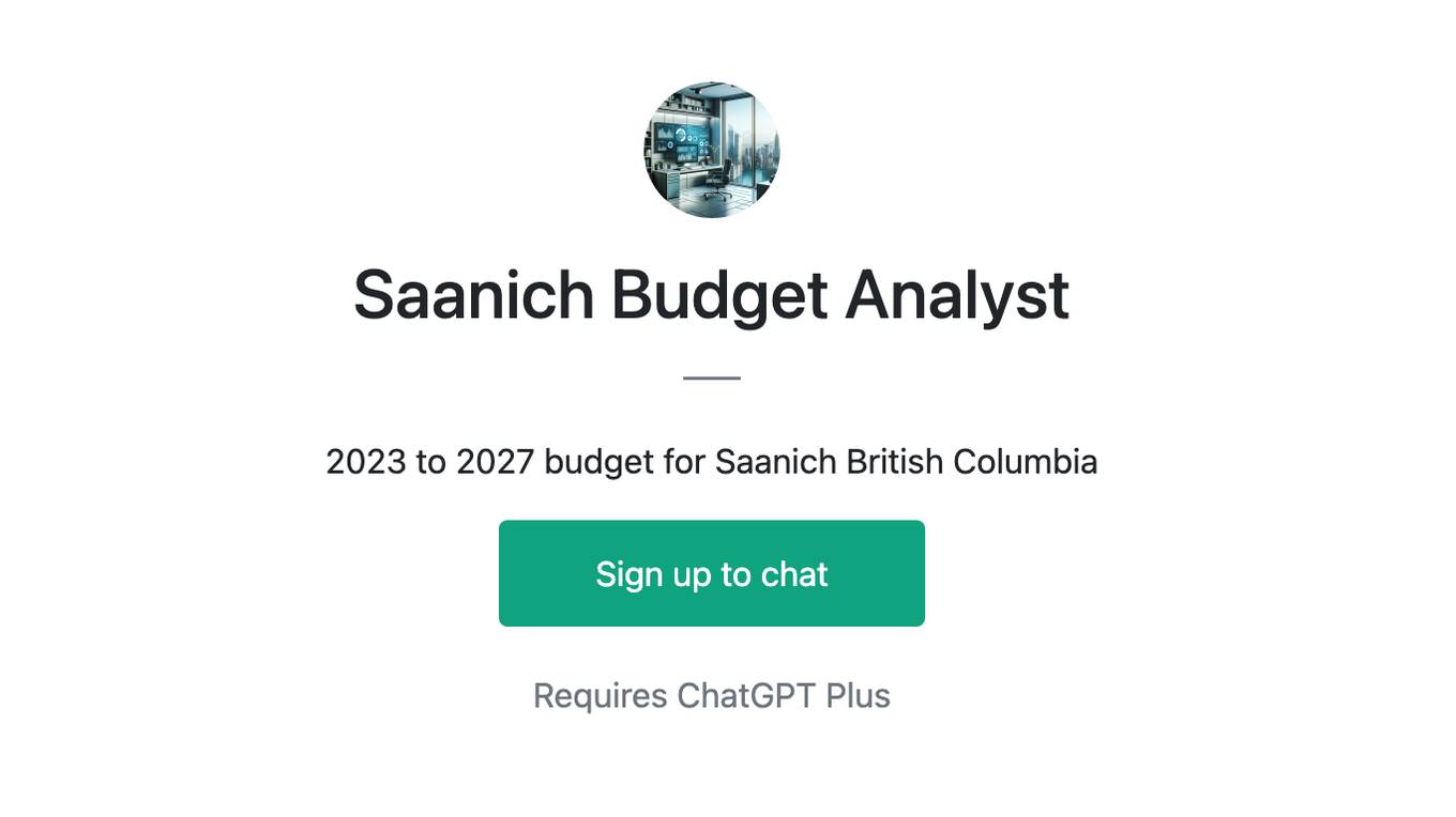 Saanich Budget Analyst Screenshot