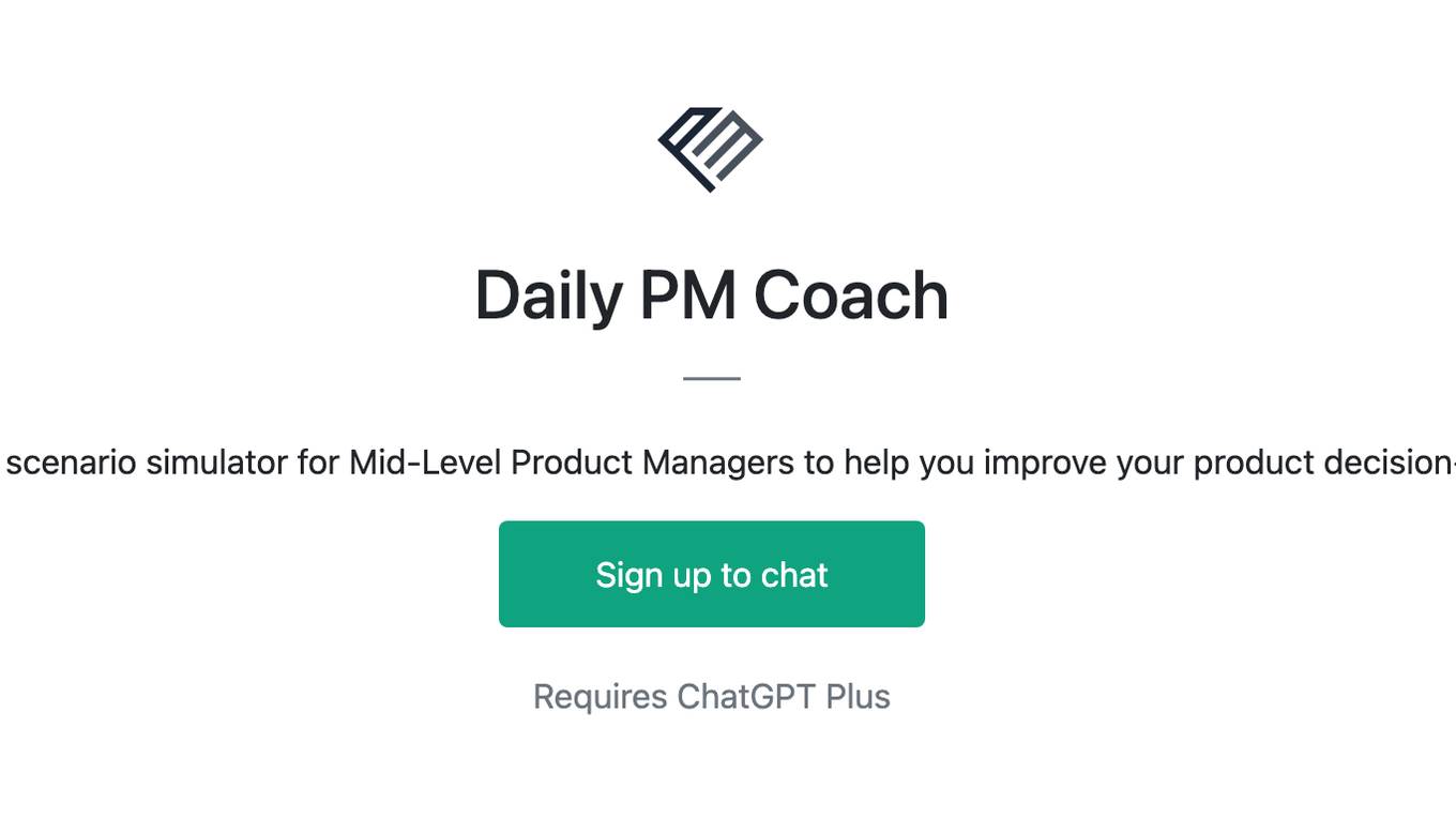 Daily PM Coach Screenshot