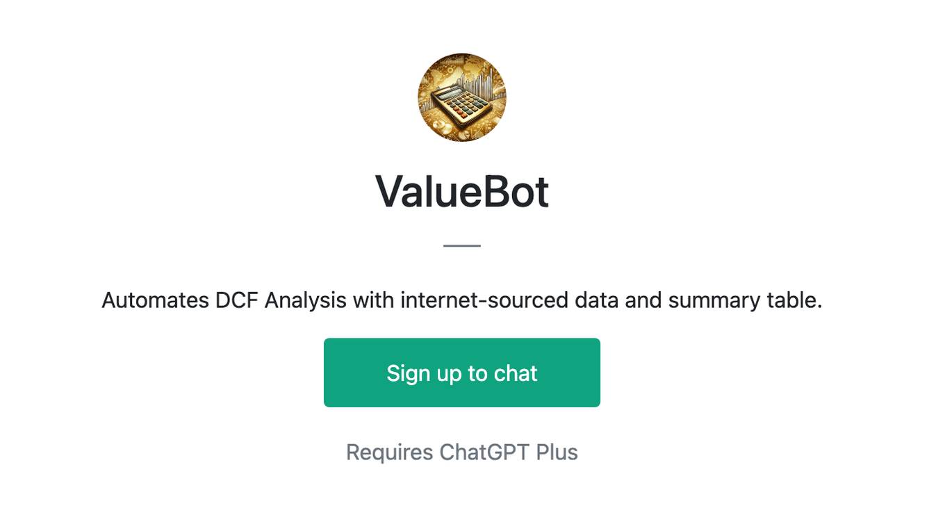 ValueBot Screenshot