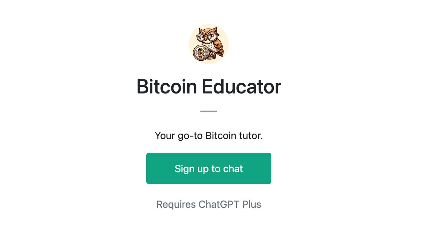 Bitcoin Educator Screenshot