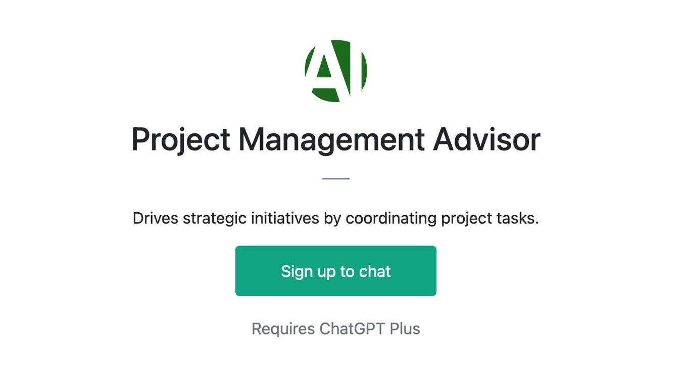 Project Management Advisor Screenshot