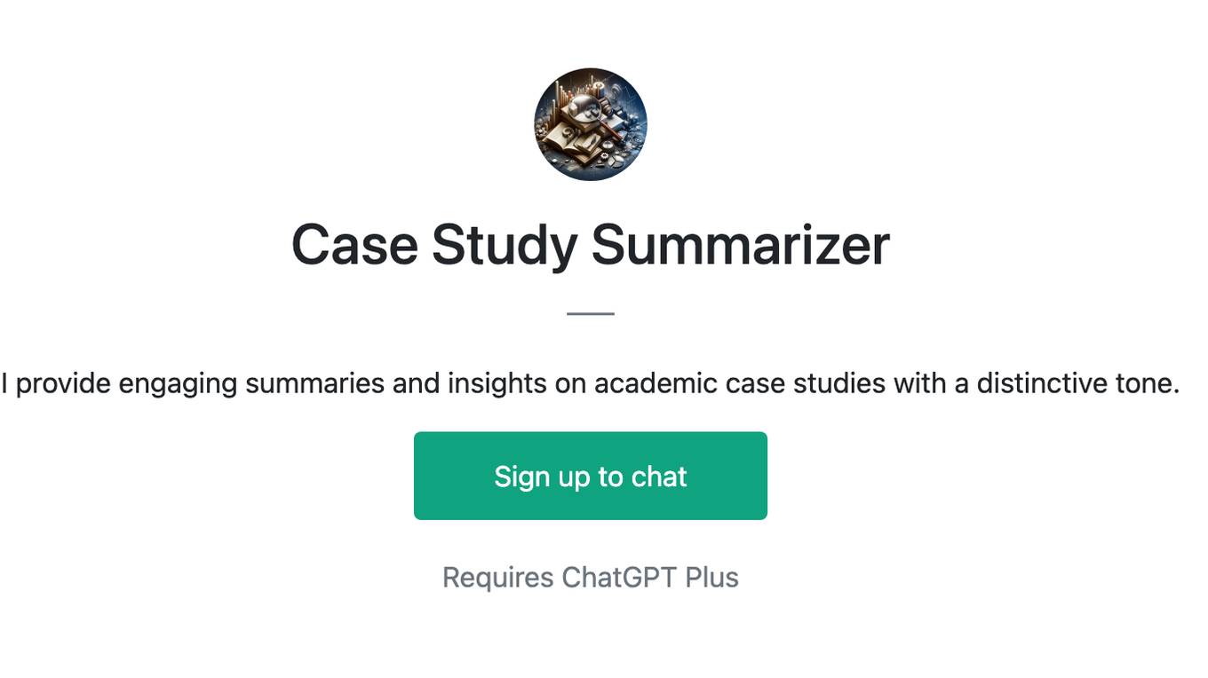 Case Study Summarizer Screenshot