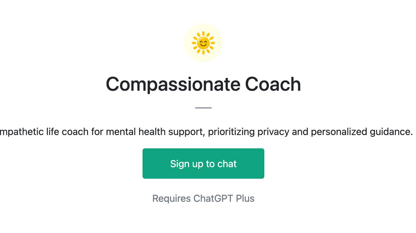 Compassionate Coach Screenshot