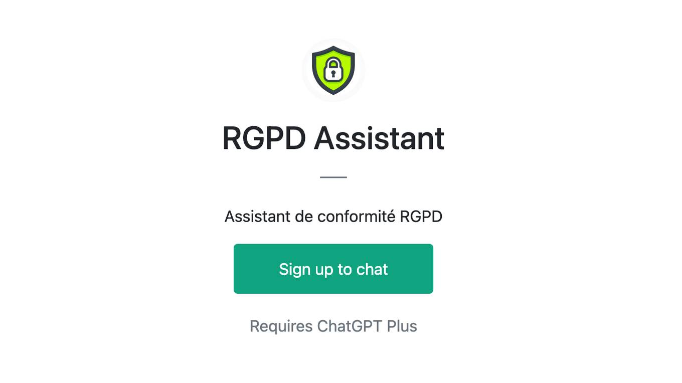 RGPD Assistant Screenshot