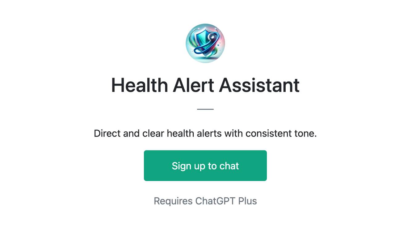 Health Alert Assistant Screenshot