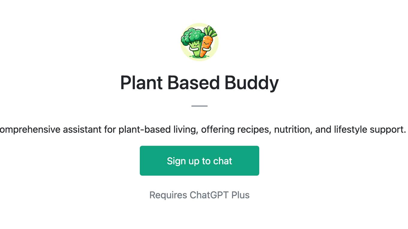 Plant Based Buddy Screenshot