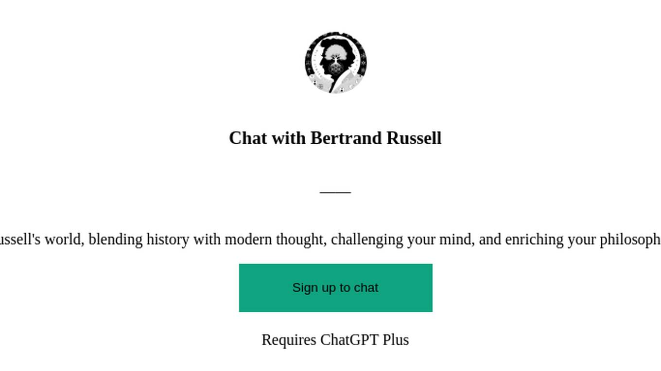 Chat with Bertrand Russell Screenshot