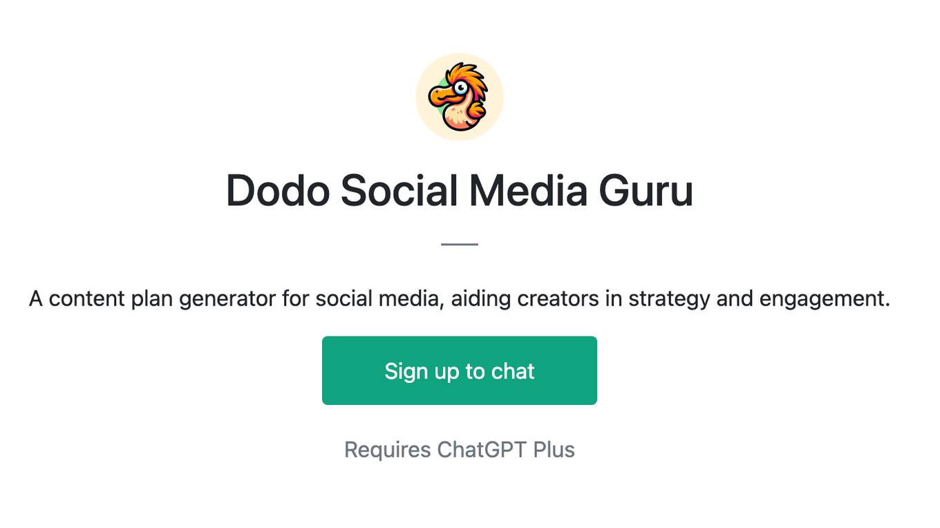 Dodo Social Media Guru Screenshot