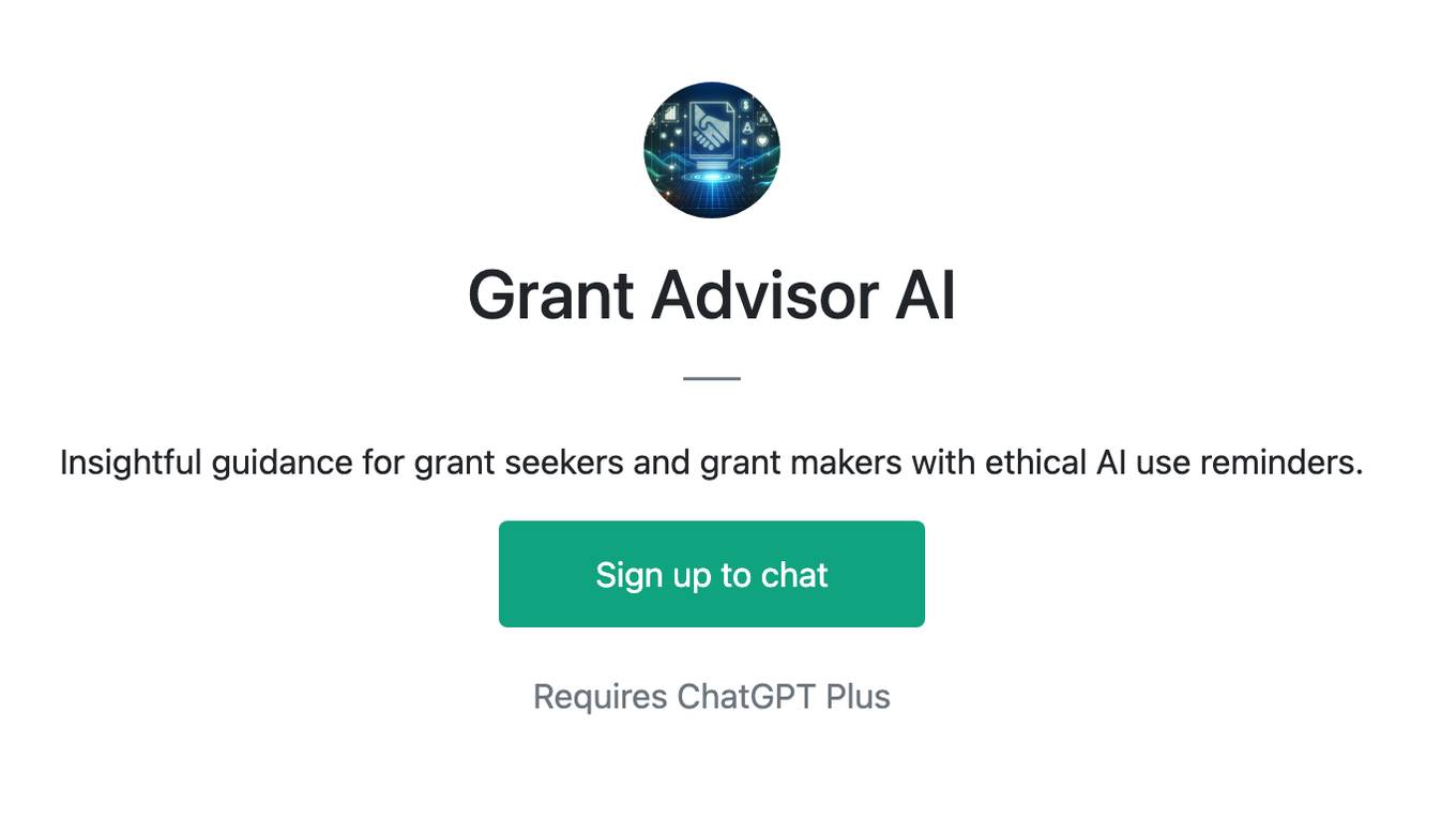 Grant Advisor AI Screenshot