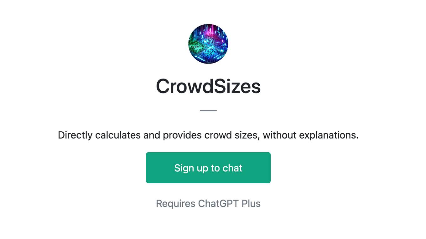 CrowdSizes Screenshot