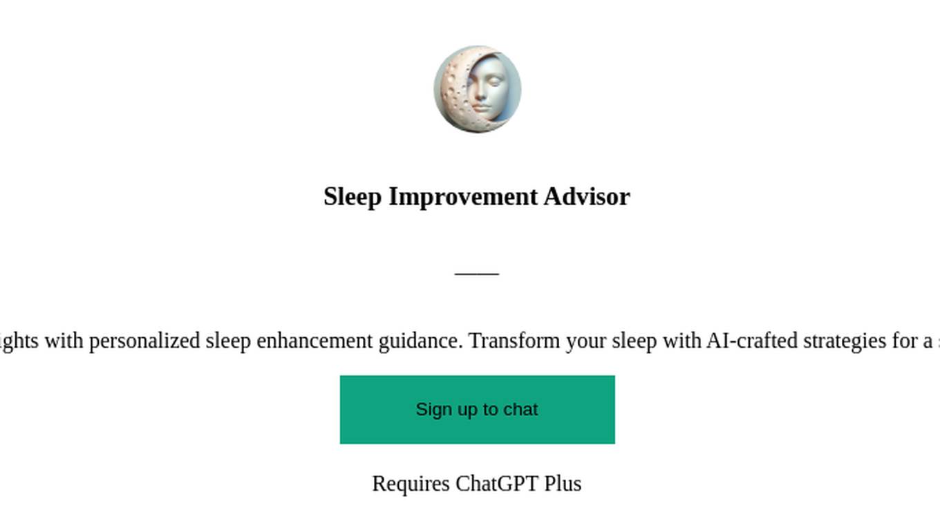 Sleep Improvement Advisor Screenshot