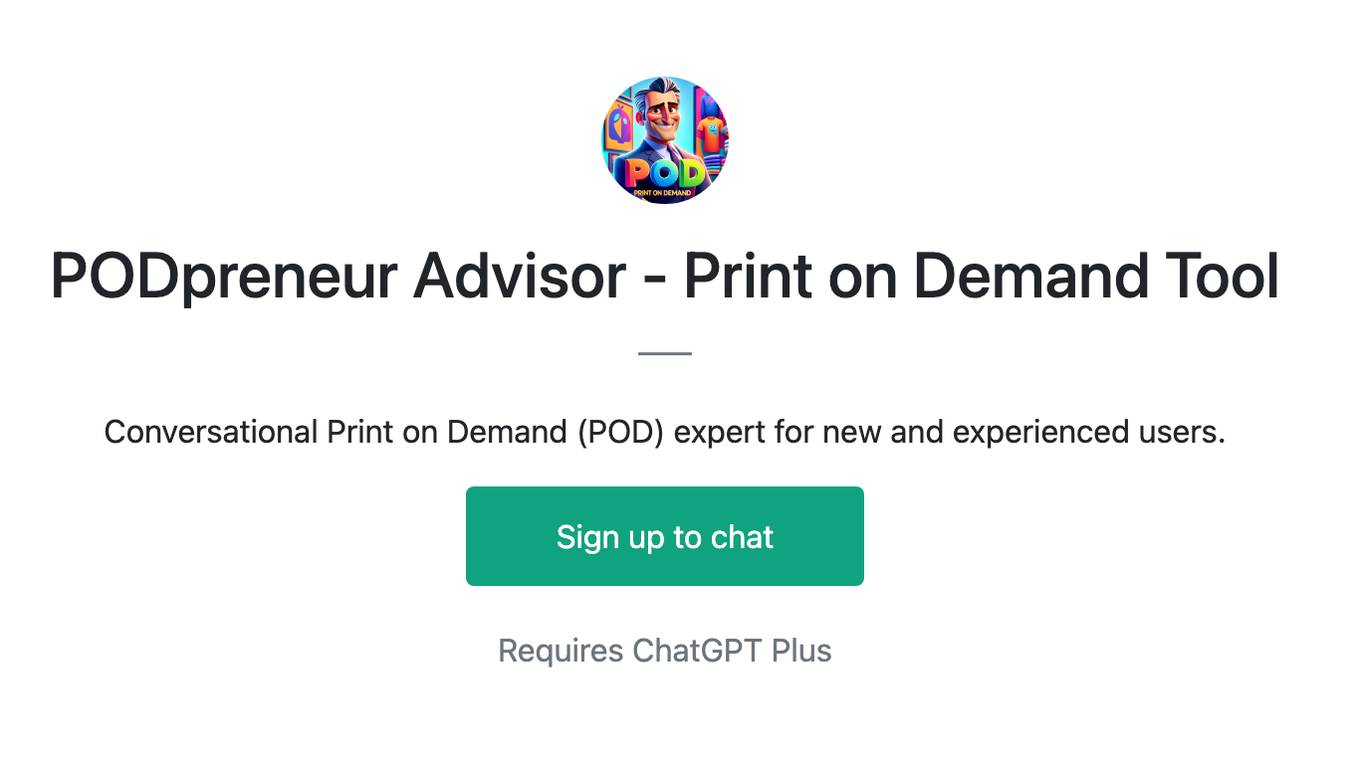 PODpreneur Advisor - Print on Demand Tool Screenshot