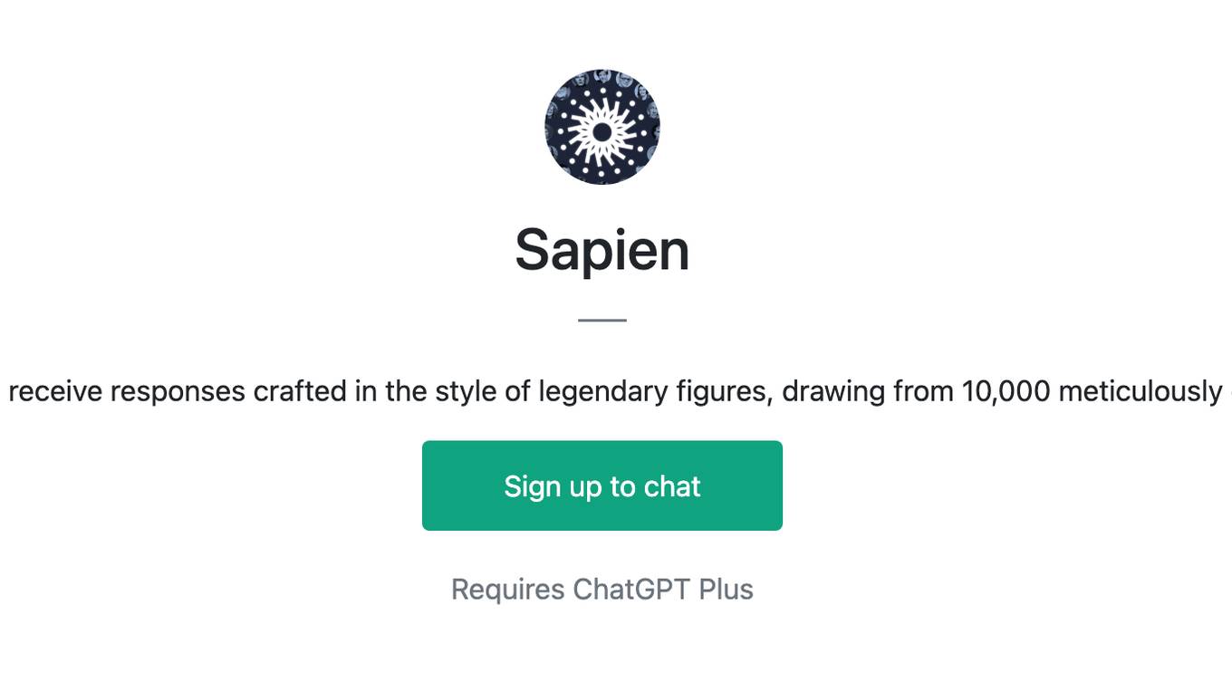 Sapien Screenshot